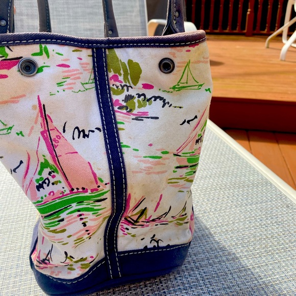 Vintage J. Crew Canvas Seaside Print Bag - Picture 3 of 8